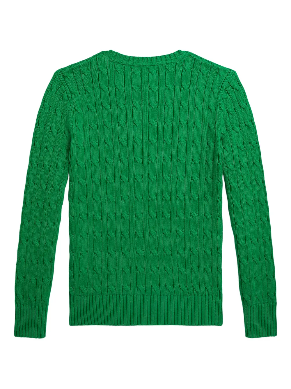 POLO RALPH LAUREN KIDS Kabelgebreide trui met geborduurd logo Groen