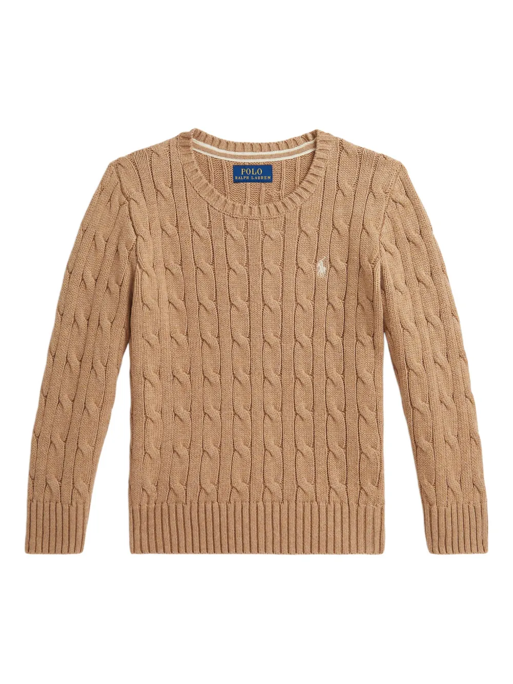 POLO RALPH LAUREN KIDS Maglione con logo ricamato - Marrone