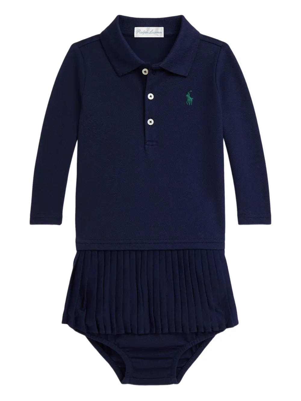 POLO RALPH LAUREN KIDS logo-embroidered dress set - Blue