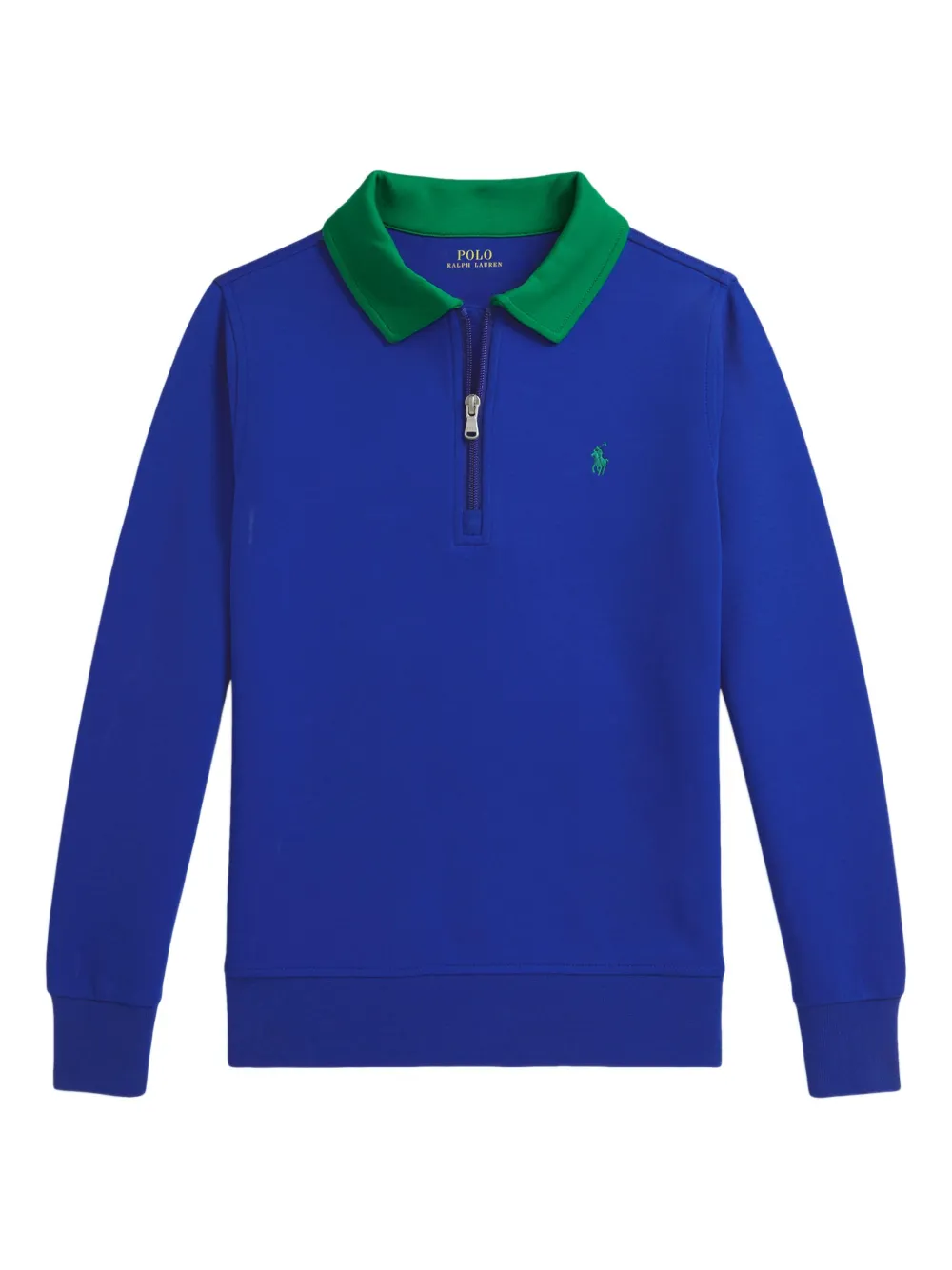 POLO RALPH LAUREN KIDS Felpa con logo ricamato - Blu