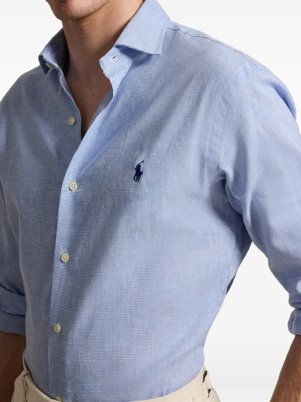 Polo Ralph Lauren Overhemd met geborduurd logo Blauw