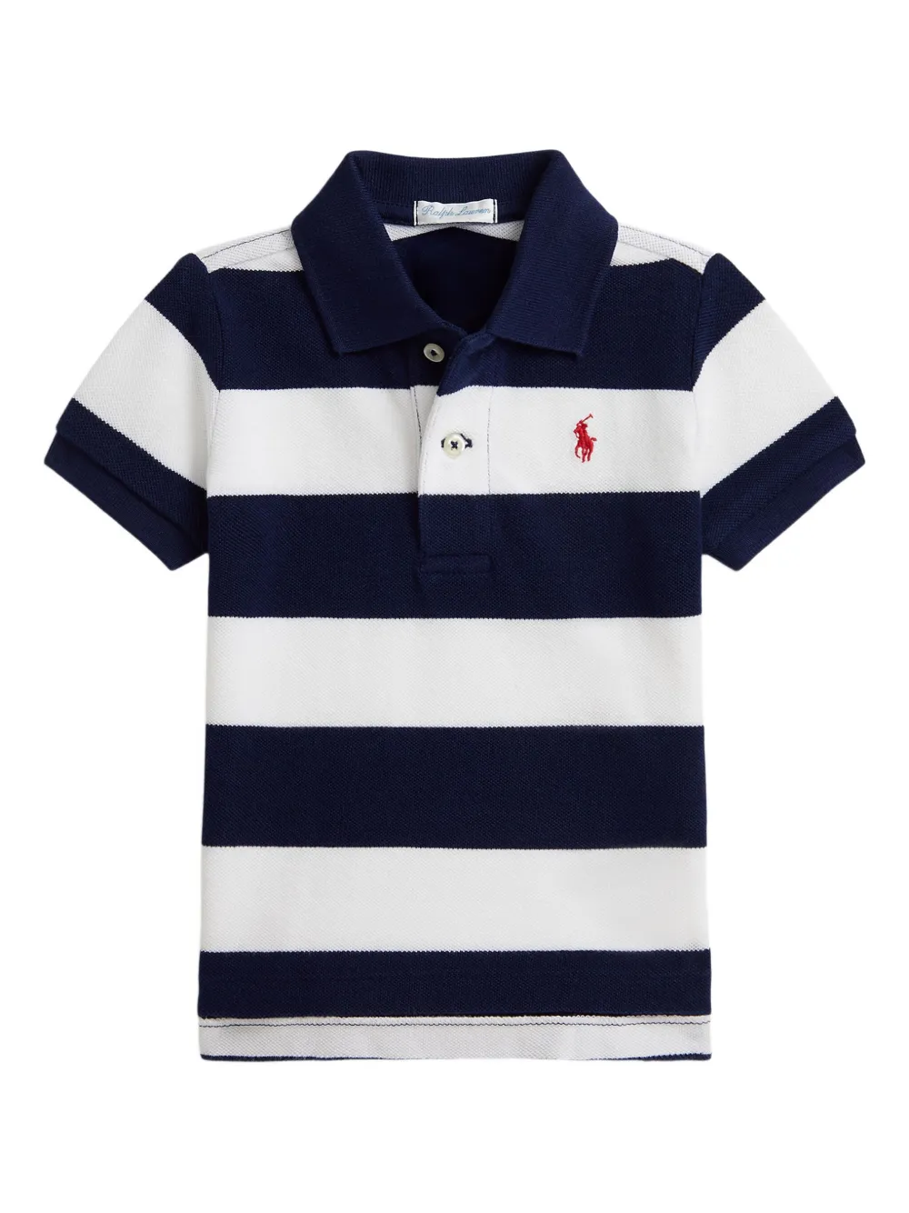 POLO RALPH LAUREN KIDS Polo in cotone con ricamo - Blu