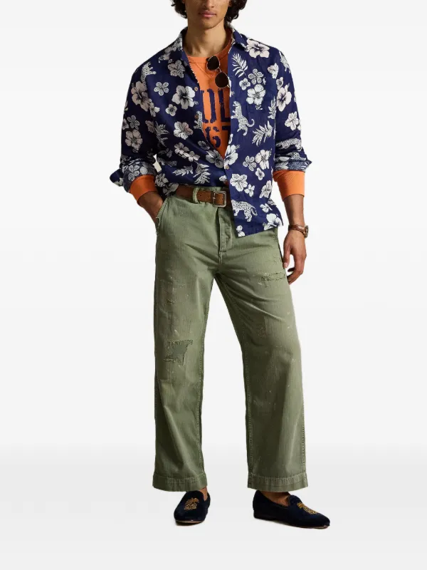 Polo Ralph Lauren Jaguar tropical-print Shirt | Blue | FARFETCH