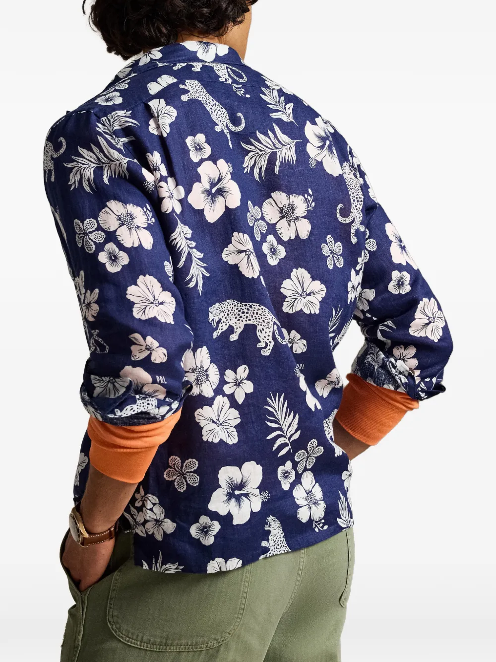 Polo Ralph Lauren Jaguar overhemd met tropische print Blauw