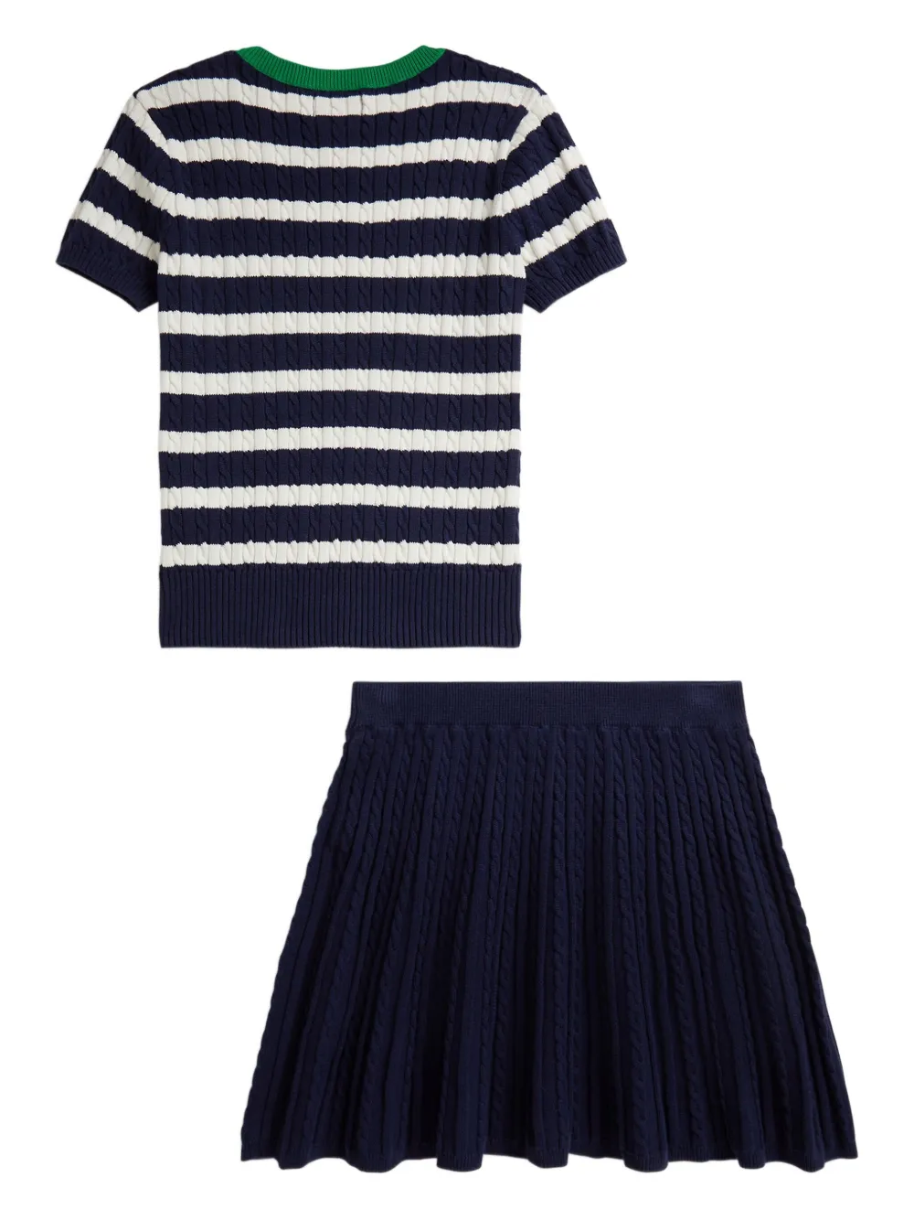 Logo-Embroidered Skirt Set