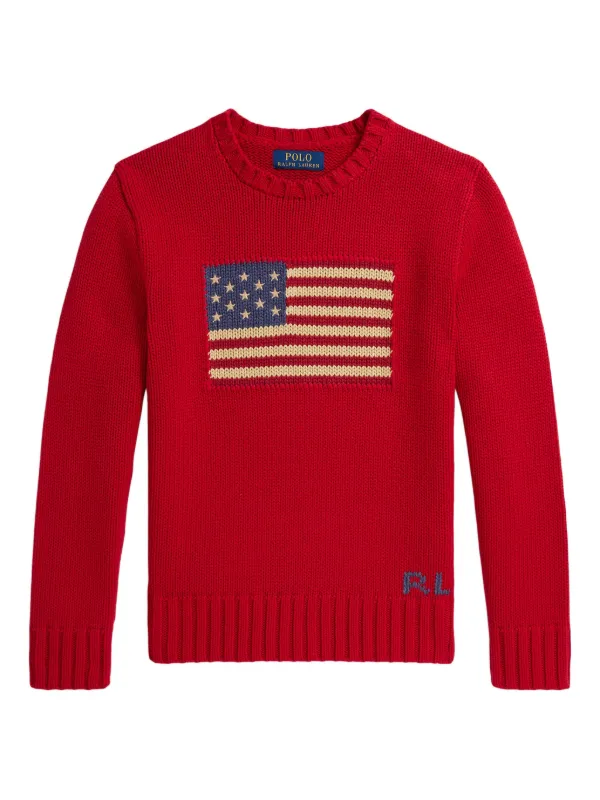 POLO RALPH LAUREN KIDS インターシャ セーター | レッド | FARFETCH JP