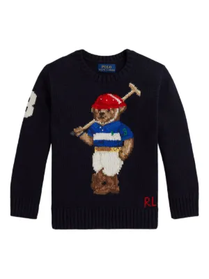 POLO RALPH LAUREN KIDS インターシャニット セーター | グリーン