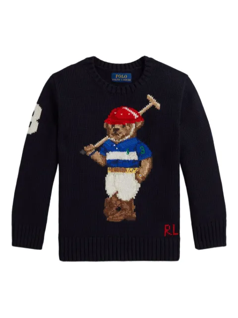 POLO RALPH LAUREN KIDS Polo Bear intarsia-knit sweater