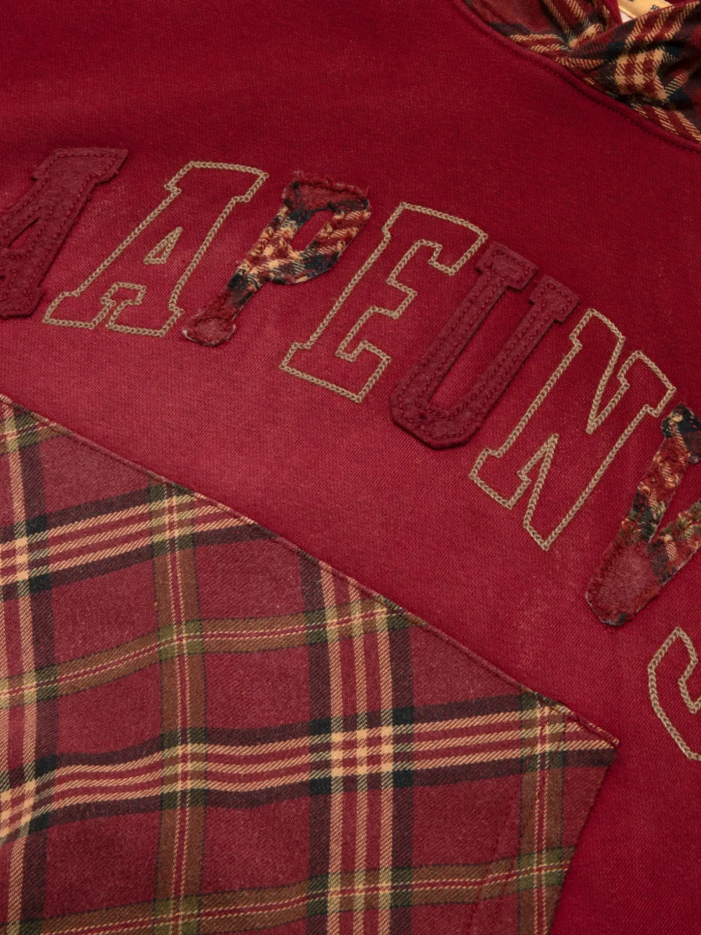 Aape By A Bathing Ape Tartan Appliqué Hoodie In Red