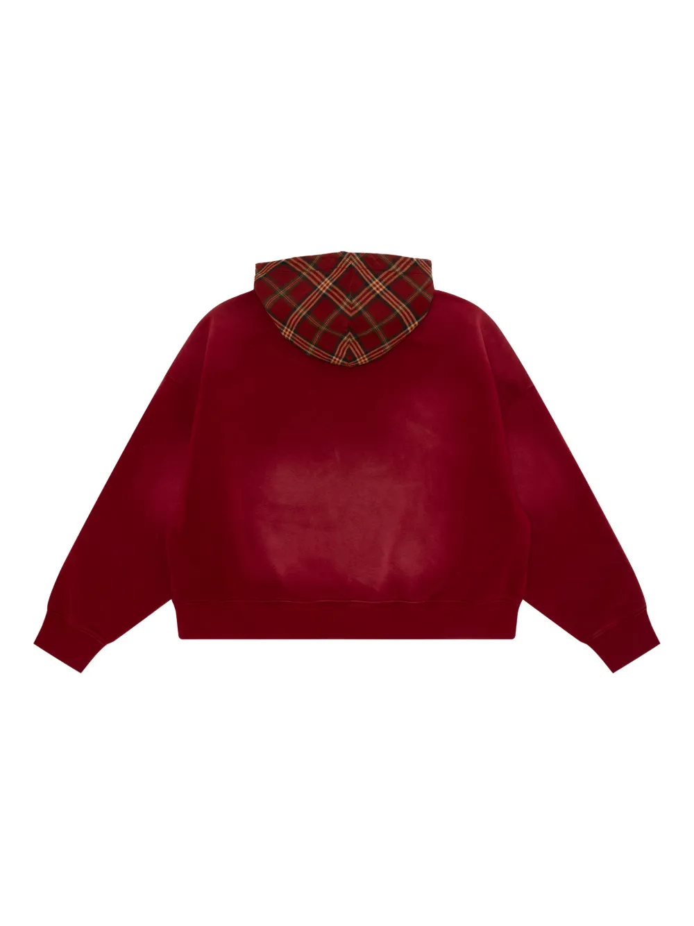 AAPE BY *A BATHING APE tartan appliqué hoodie - Rood