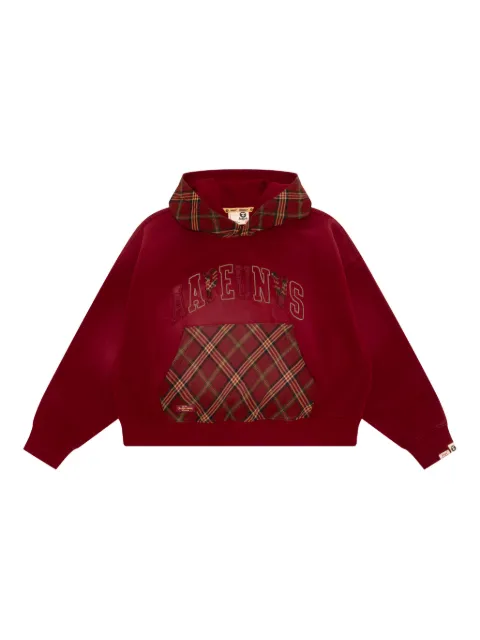 AAPE BY *A BATHING APE® hoodie con motivo de cuadros tartán