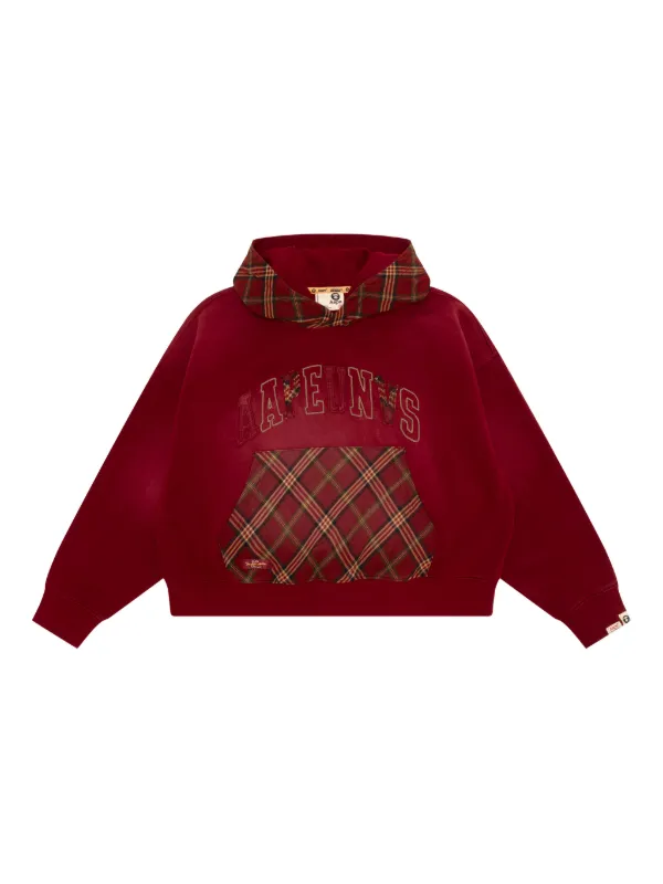 A BATHING APE 赤 チェックパーカー A BATHING APE® チェック アップリケ パーカー | レッド | FARFETCH JP