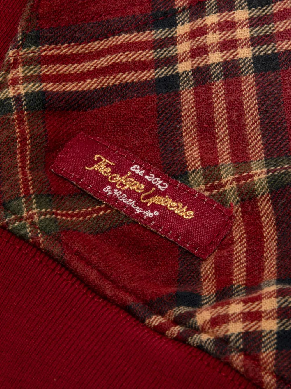 Aape By A Bathing Ape Tartan Appliqué Hoodie In Red