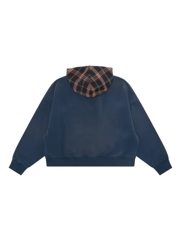 APEE by A BATHING APE チェック ジップパーカー A BATHING APE® チェック アップリケ パーカー | ブルー | FARFETCH JP