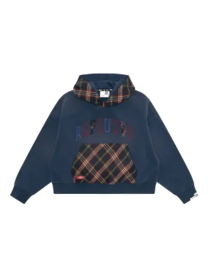 A BATHING APE® チェック アップリケ パーカー | レッド | FARFETCH JP