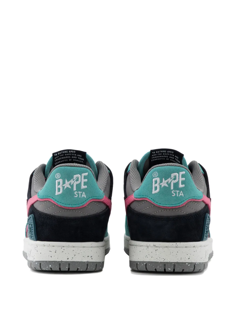 A Bathing Ape Star Appliqué Oxford Shoes In Multi