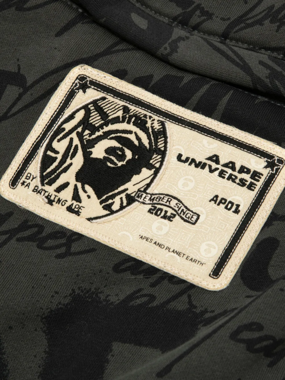 Aape By A Bathing Ape Patch Print Trousers In Gray