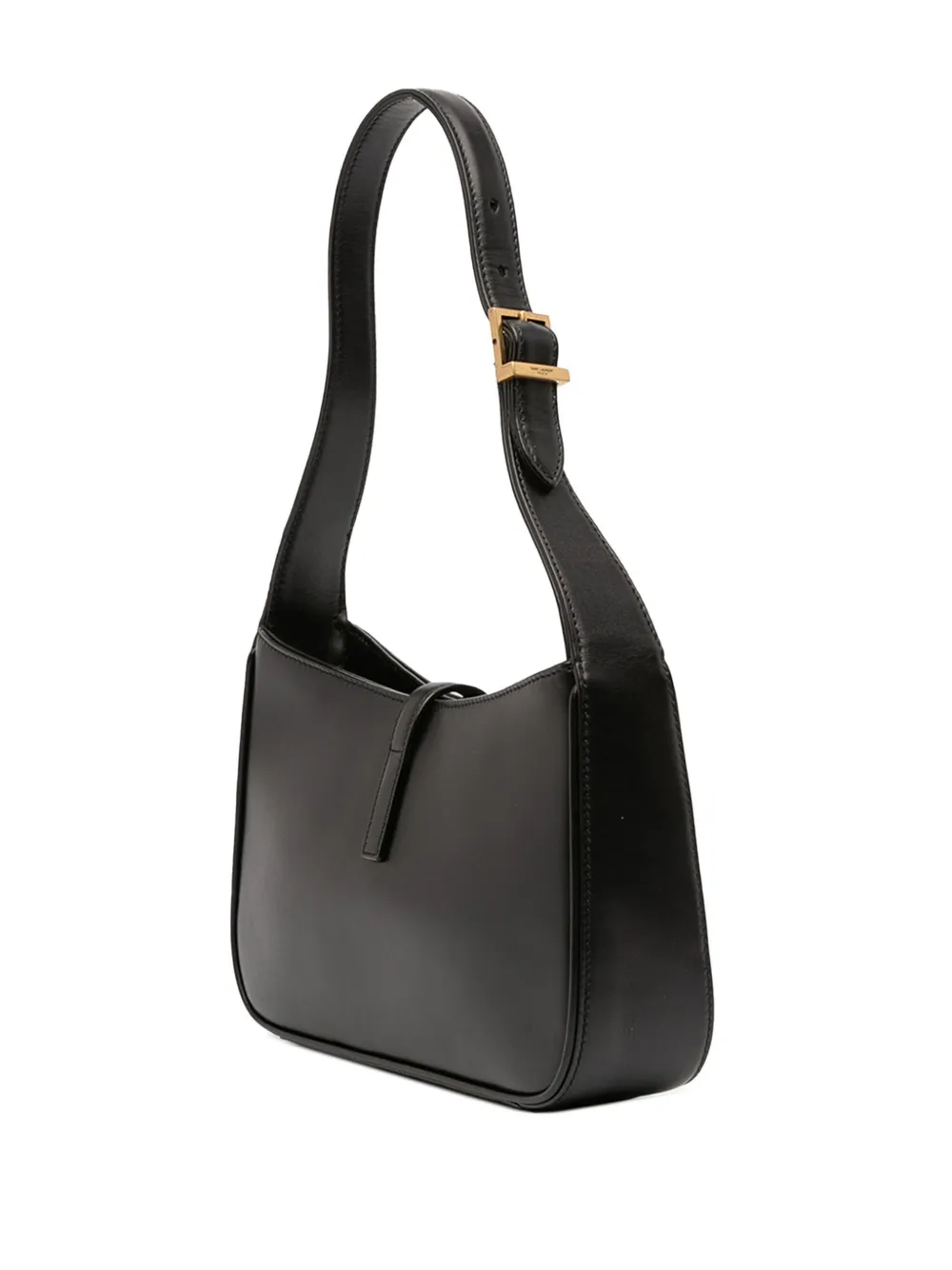 Pre-owned Saint Laurent 2023 Smooth Calfskin Le 5 A 7 Hobo Shoulder Bag In Black