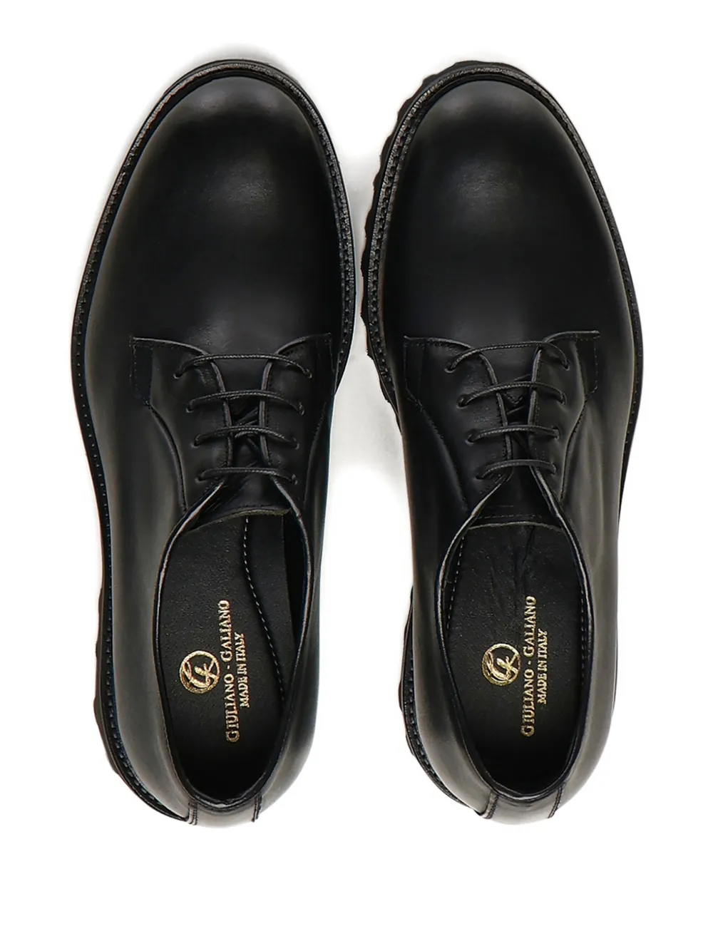 Giuliano Galiano Castro leather Derby shoes Zwart