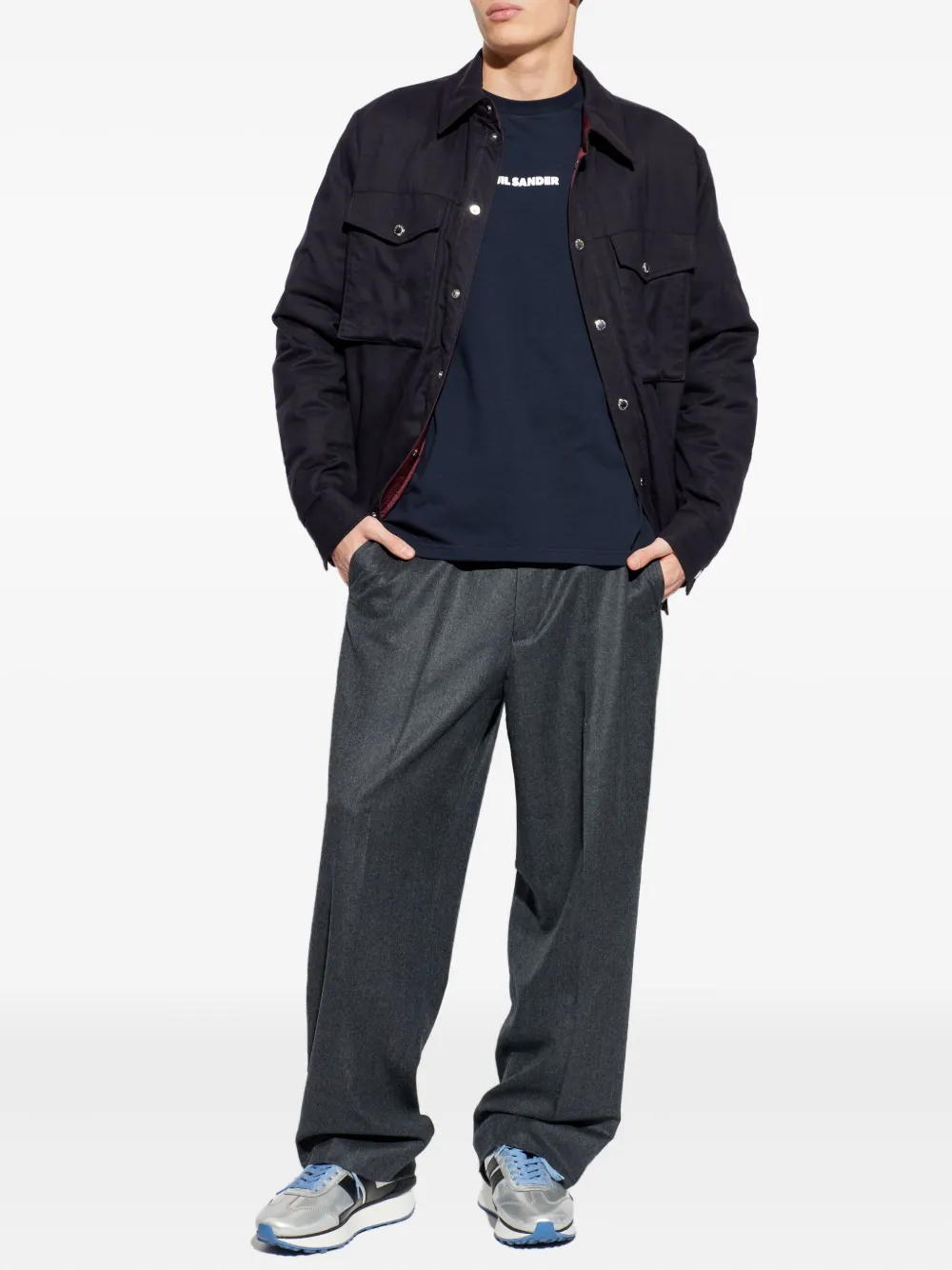 Jil Sander logo-print T-shirt - Blauw