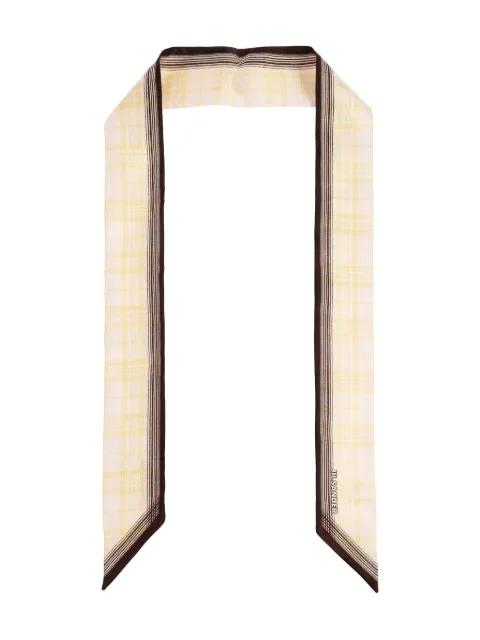 Jil Sander plaid-patter silk scarf
