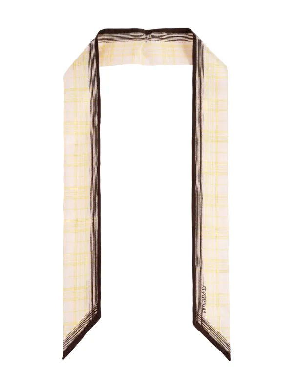 Jil Sander チェック スカーフ | ニュートラル | FARFETCH JP