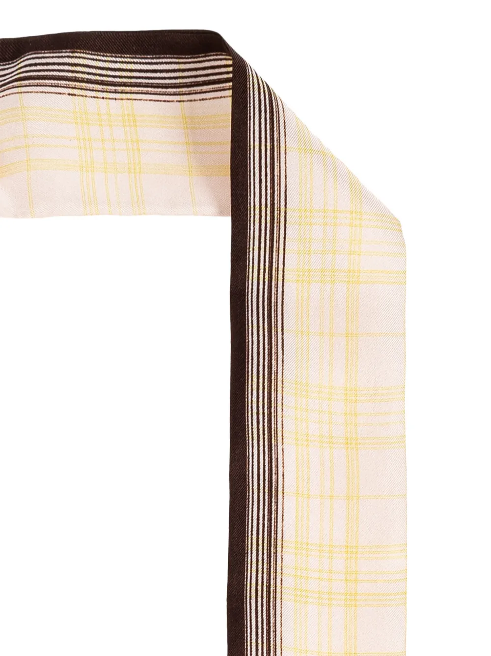 Jil Sander Plaid-patter Silk Scarf In Neutral