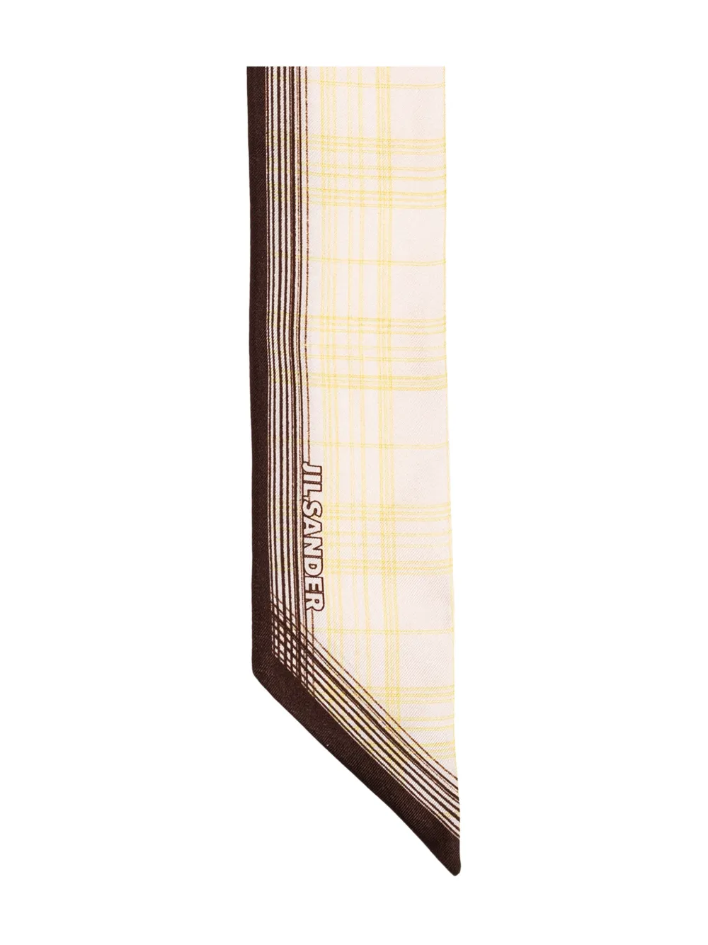 Jil Sander Plaid-patter Silk Scarf In Neutral