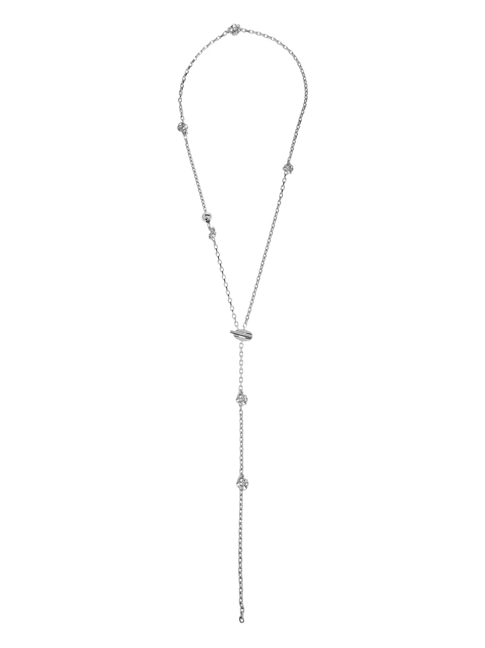 Jil Sander Knot-details Chain Necklace In Silver