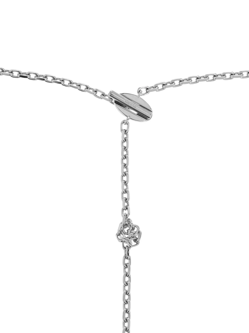 Jil Sander Knot-details Chain Necklace In Silver