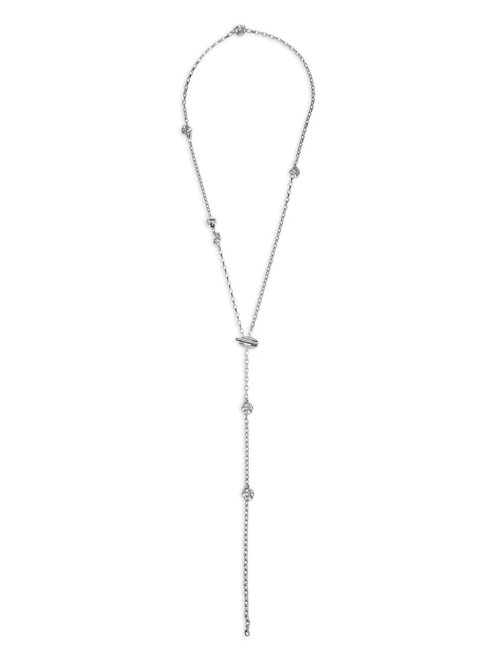 Jil Sander knot-details chain necklace - Argento