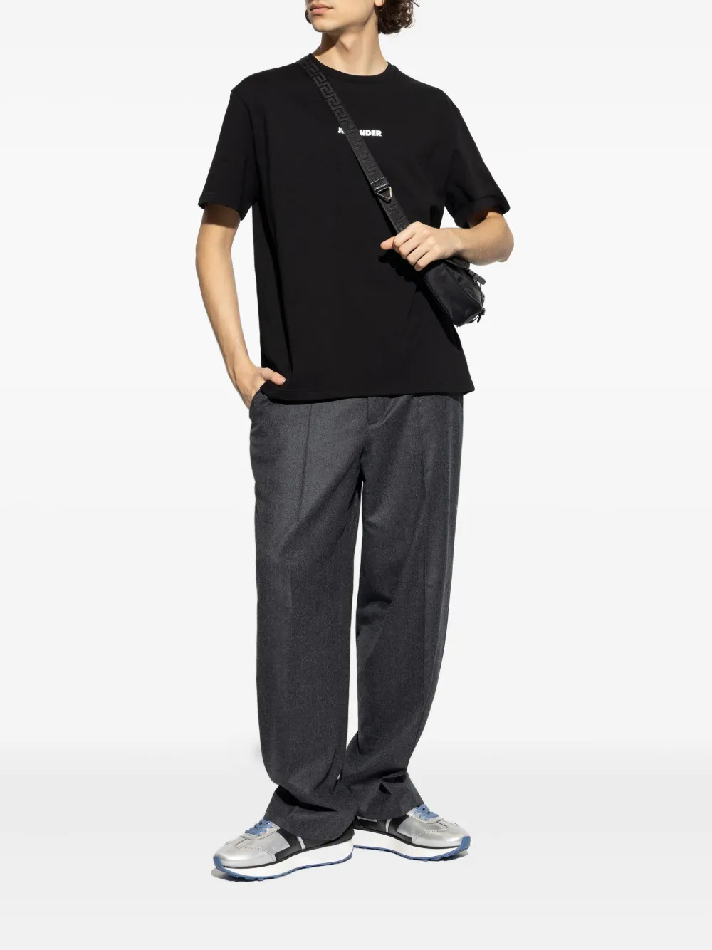 Jil Sander logo-print T-shirt - Zwart