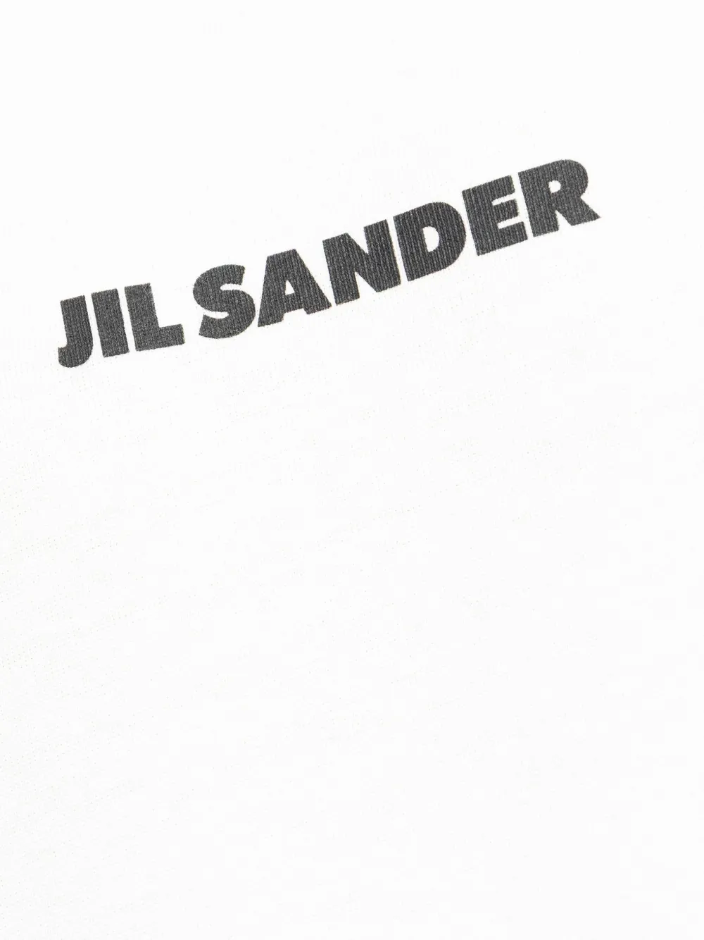 Jil Sander Men White Crewneck T-shirt With Logo Lettering On The Front In Cotton Man