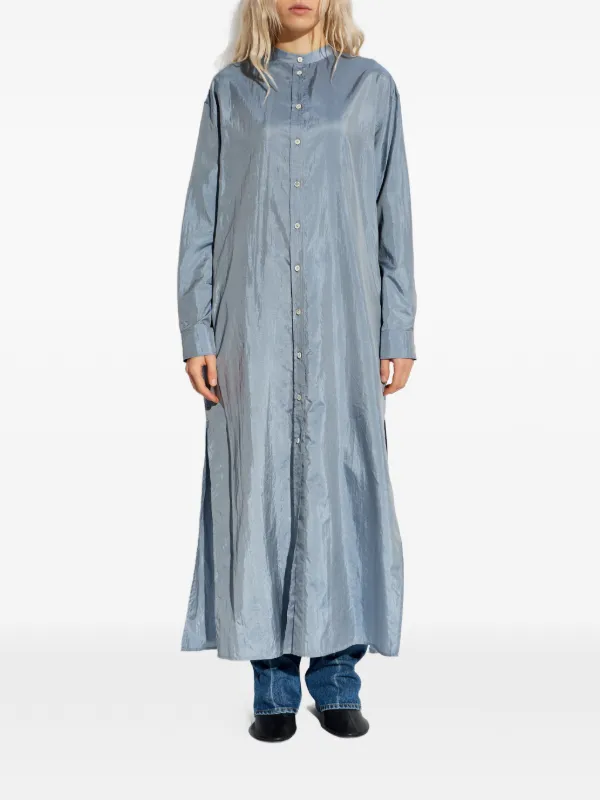 shirt dress with side slits Button Down Maxi Linen Shirt Dress With Side Slits, Oversized White Long Dress, Flowy Loose Summer Tunic Dress,semi-formal Linen Comfy Dress