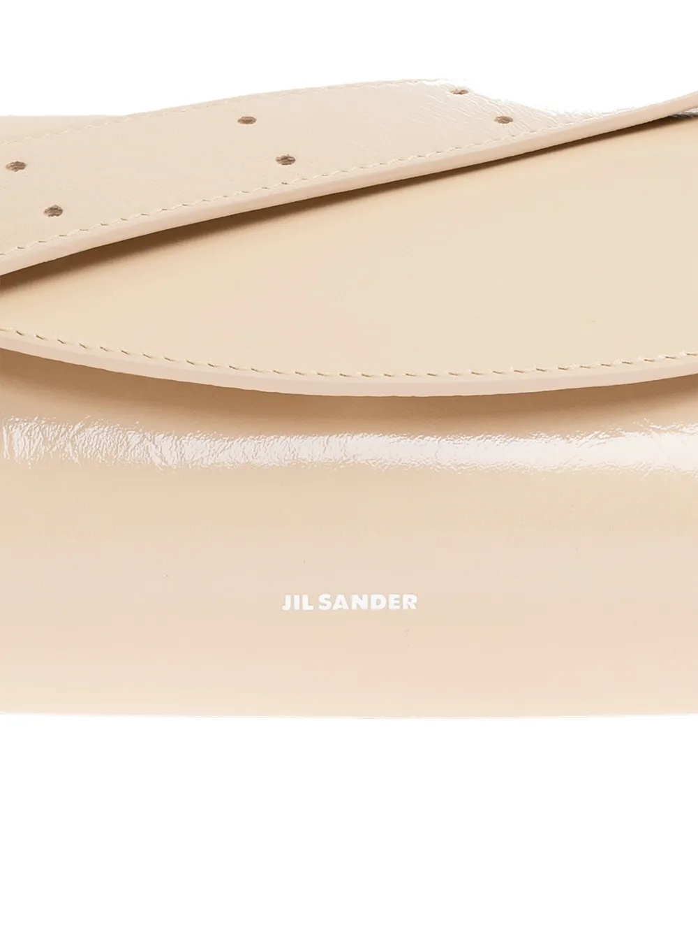 Jil Sander Leren schoudertas Beige