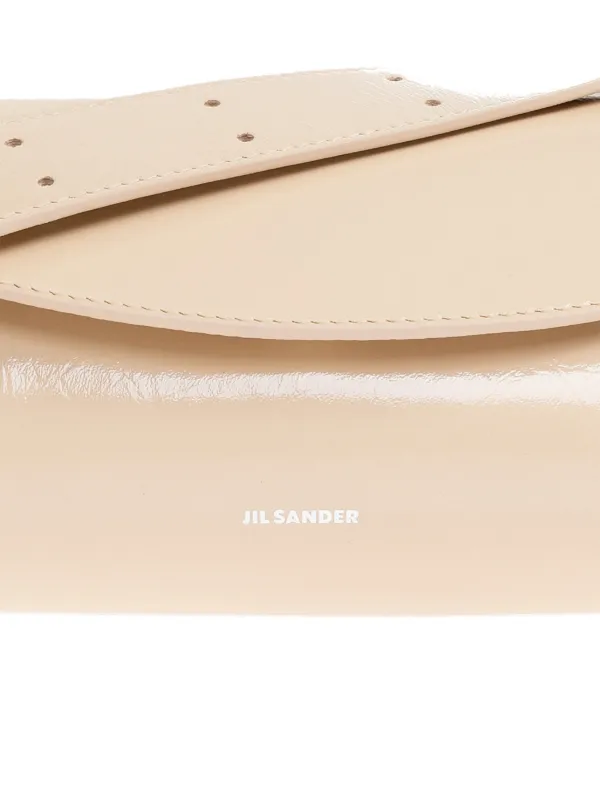 Jil Sander レザーショルダーバッグ | ニュートラル | FARFETCH JP
