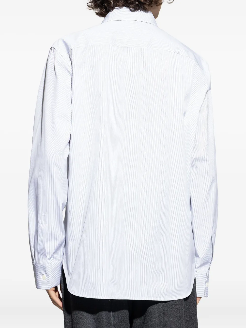 Jil Sander Gestreept overhemd Wit