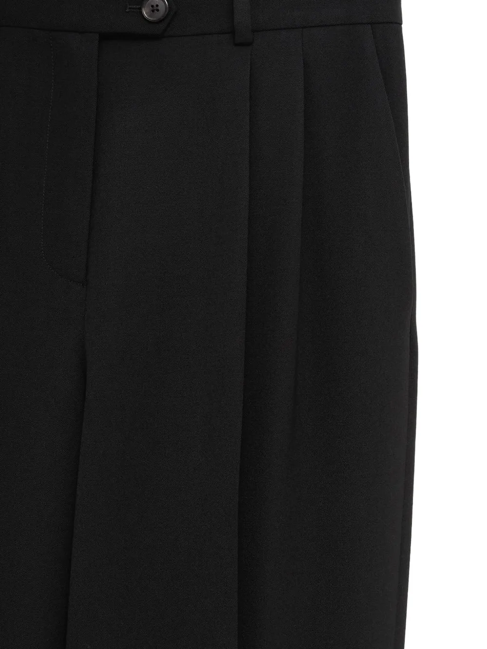The Row Belt Loops Pleats Trousers In Black