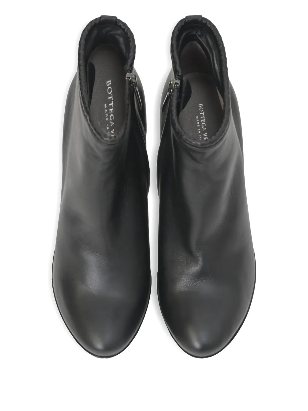 Pre-owned Bottega Veneta 240mm Platform Heeled Ankle Boots In Black