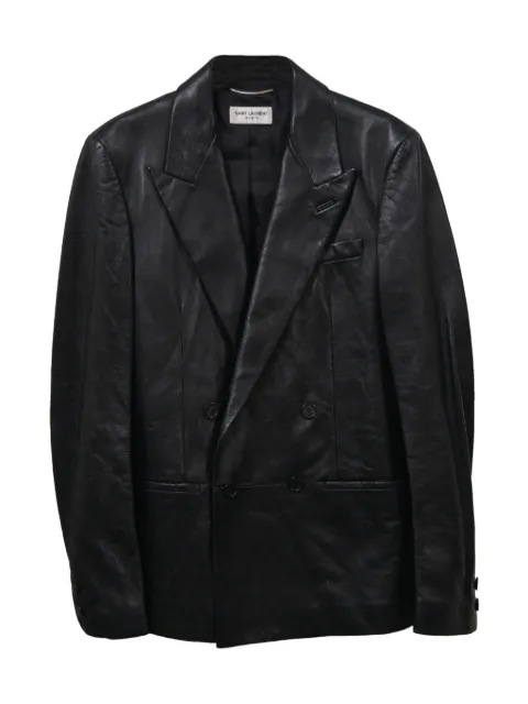 Saint Laurent Pre-Owned double-breasted leather jacket