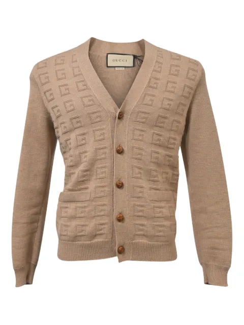 Gucci Pre-Owned GG-pattern V-neck cardigan
