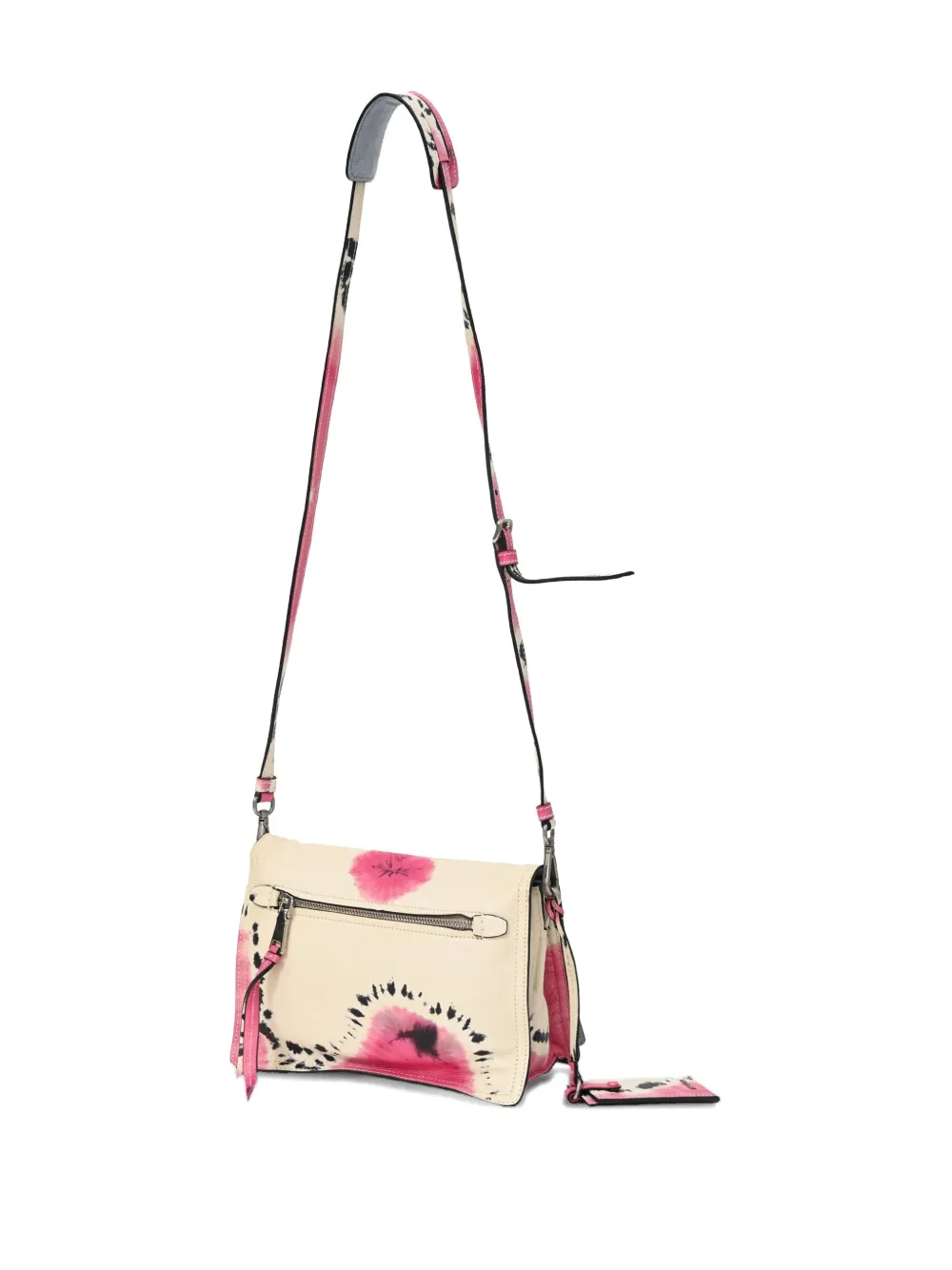 Pre-owned Prada Tie Dye Etiquette Shoulder Bag In Neutral