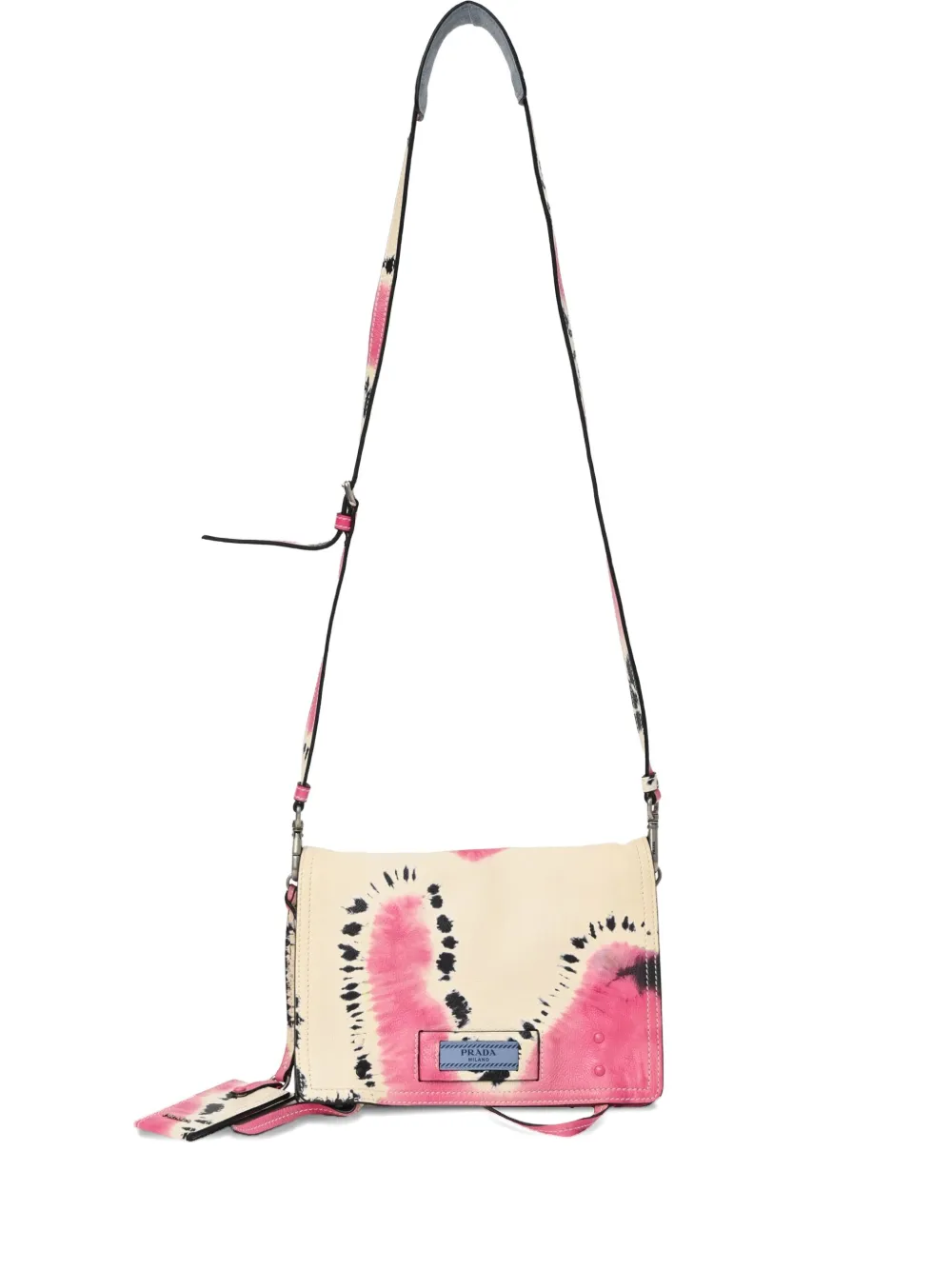 Prada Pre-Owned tie dye etiquette shoulder bag - ニュートラル