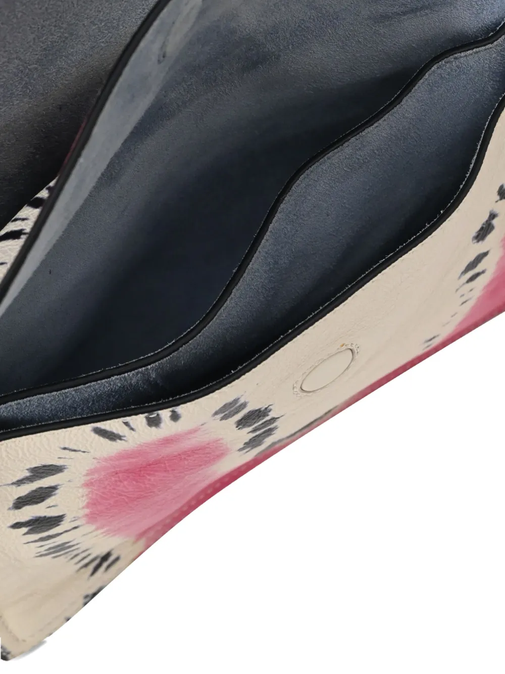 Pre-owned Prada Tie Dye Etiquette Shoulder Bag In Neutral