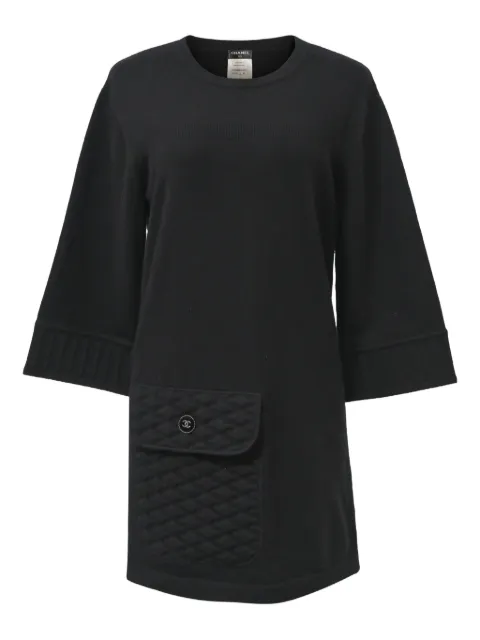 CHANEL Pre-Owned 840mm mini crew-neck pocket dress 