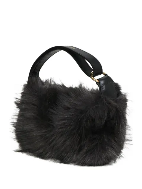 sacai small faux-fur tote bag