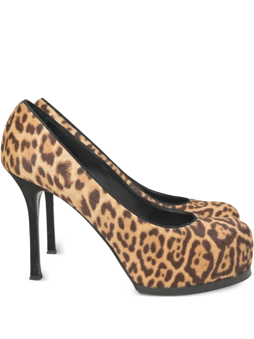 Saint Laurent Pre-Owned 110mm Tribtoo platform animal-print pumps | Neutrals | Image 1
