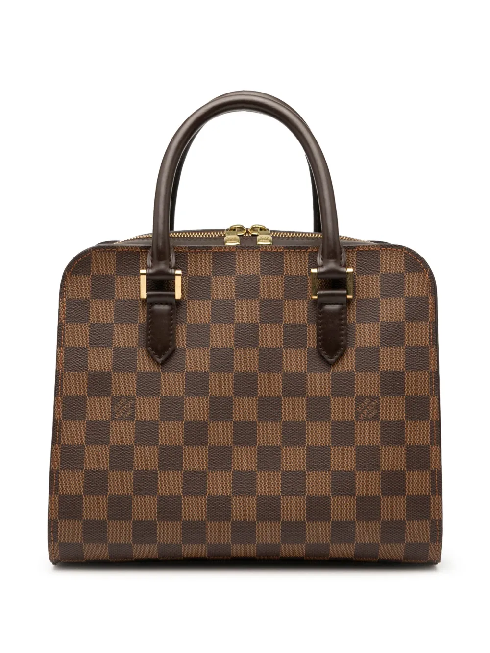 Pre-owned Louis Vuitton 1998 Damier Ebene Triana Handbag In Brown