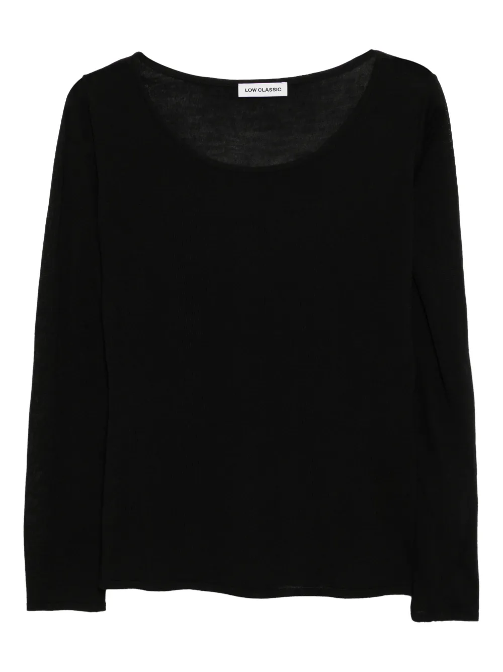 Low Classic Top con scollo rotondo - Nero