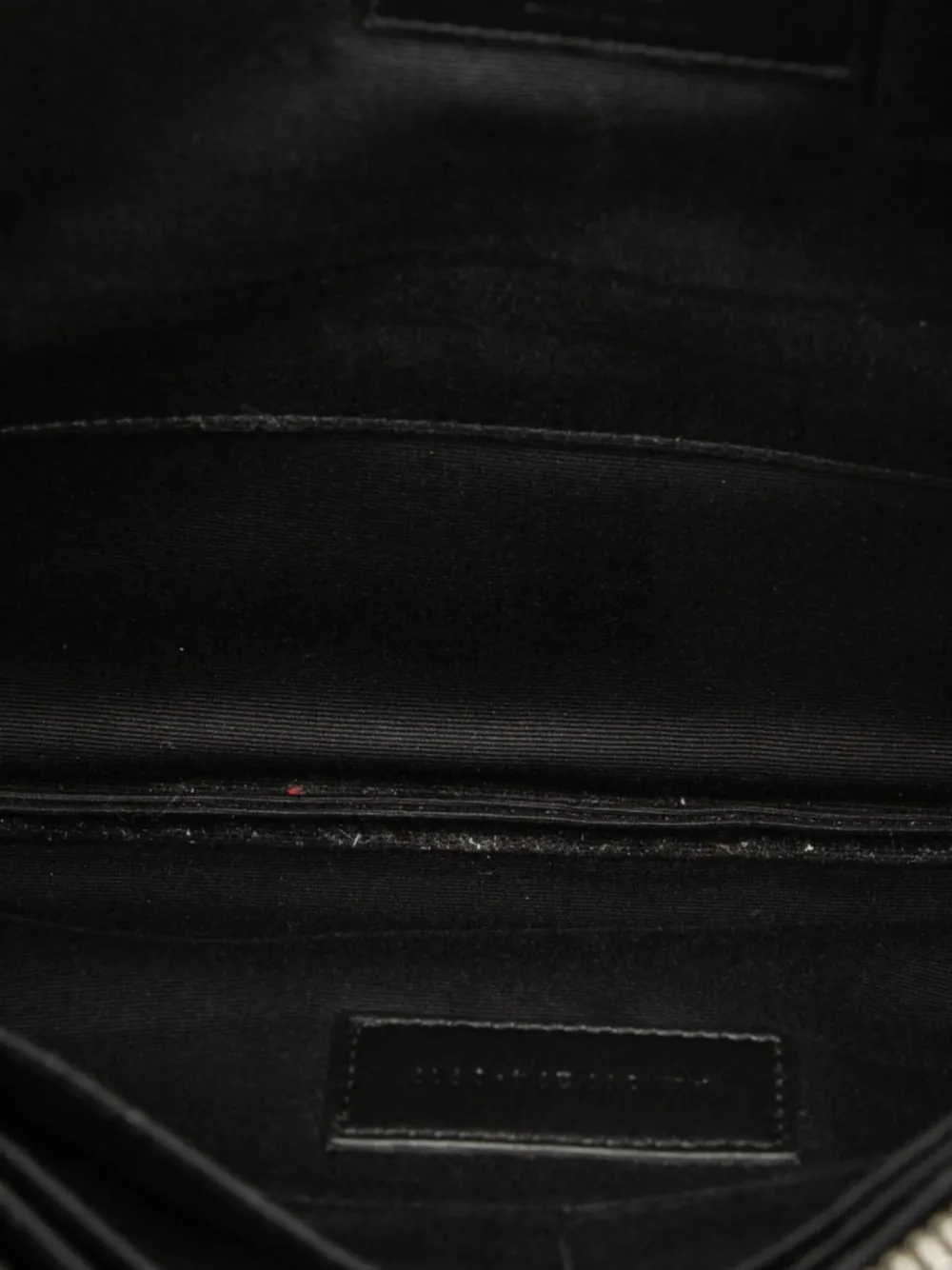 SAINT LAURENT Pre-owned 2019 Grain De Poudre Zipped Tablet Holder Clutch Bag In Black